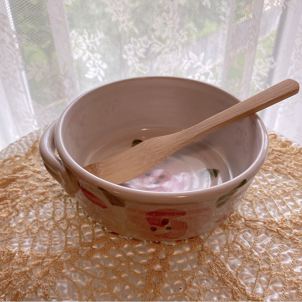 Vintage Signed Hilborn Pottery Studio Pate/Dip bowl w/spreader, Cambridge, ONT